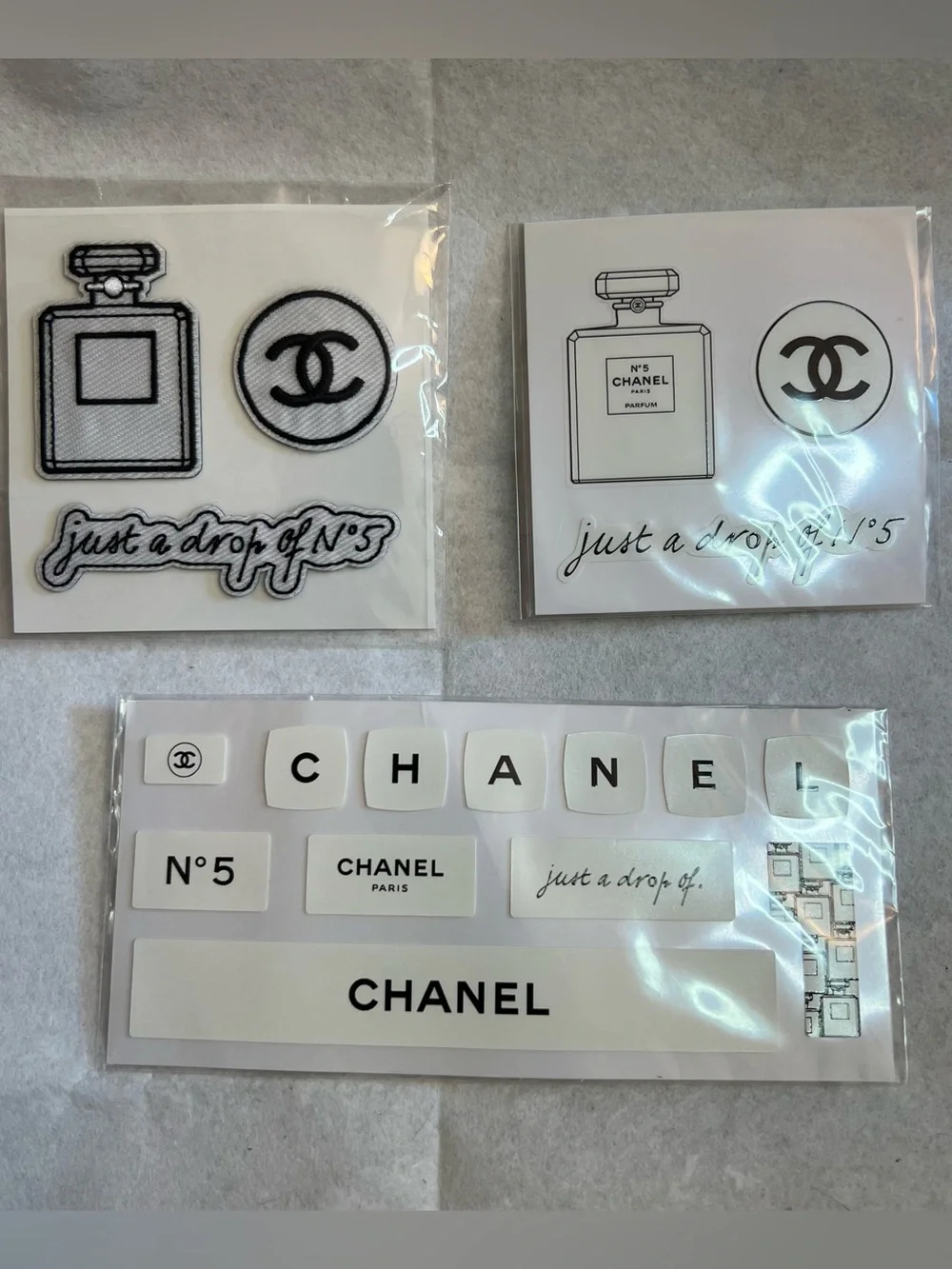 CHANEL N°5 Limited Edition Sticker & Embroidered Patch Bundle - Just A Drop